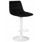 Стул барный DOBRIN TAILOR WHITE, черный велюр (MJ9-101)