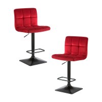 Набор 2 шт Стул барный DOBRIN DOMINIC, бордо велюр (MJ9-43)