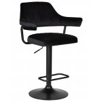 Набор 2 шт Стул барный DOBRIN CHARLY BLACK, черный велюр (MJ9-101)