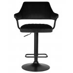 Набор 2 шт Стул барный DOBRIN CHARLY BLACK, черный велюр (MJ9-101)