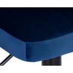 Набор 2 шт Стул барный DOBRIN CHARLY BLACK, синий велюр (MJ9-117)