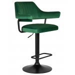 Набор 2 шт Стул барный DOBRIN CHARLY BLACK, зеленый велюр (MJ9-88)