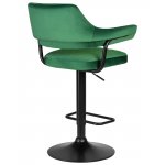 Набор 2 шт Стул барный DOBRIN CHARLY BLACK, зеленый велюр (MJ9-88)