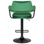 Набор 2 шт Стул барный DOBRIN CHARLY BLACK, зеленый велюр (MJ9-88)