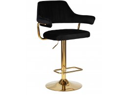 Стул барный DOBRIN CHARLY GOLD, черный велюр (MJ9-101)