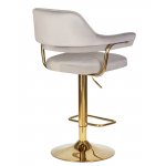 Стул барный DOBRIN CHARLY GOLD, серый велюр (MJ9-75) Стул барный DOBRIN CHARLY GOLD, серый велюр (MJ9-75)