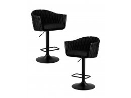 Набор 2 шт Стул барный DOBRIN LEON, черная ткань (LAR-275-33)