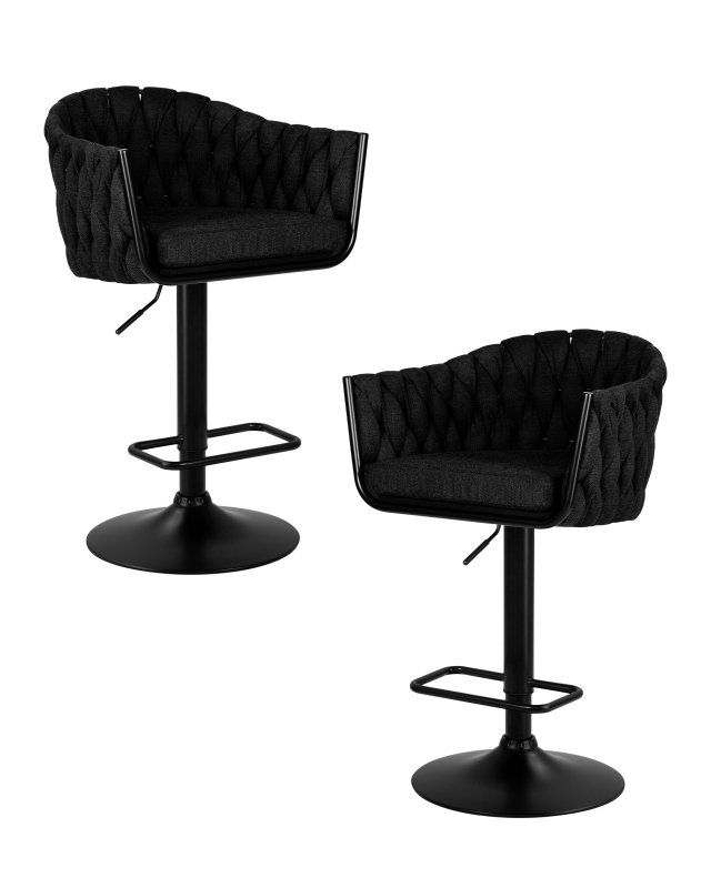 Набор 2 шт Стул барный DOBRIN LEON, черная ткань (LAR-275-33)