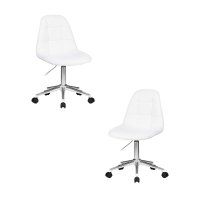 Набор 2 шт Офисное кресло для персонала DOBRIN MONTY, белый