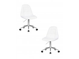 Набор 2 шт Офисное кресло для персонала DOBRIN MONTY, белый Набор 2 шт Офисное кресло для персонала DOBRIN MONTY, белый