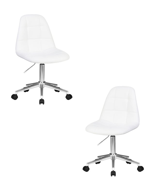 Набор 2 шт Офисное кресло для персонала DOBRIN MONTY, белый