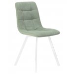 Стул обеденный DOBRIN ALEX SQUARE, белые ножки, мята ткань (UF860-11B)