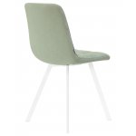 Стул обеденный DOBRIN ALEX SQUARE, белые ножки, мята ткань (UF860-11B)
