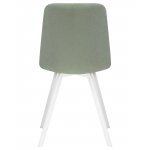 Стул обеденный DOBRIN ALEX SQUARE, белые ножки, мята ткань (UF860-11B)