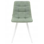 Стул обеденный DOBRIN ALEX SQUARE, белые ножки, мята ткань (UF860-11B)