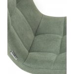 Стул обеденный DOBRIN ALEX SQUARE, белые ножки, мята ткань (UF860-11B)