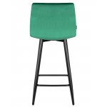 Стул полубарный DOBRIN OLIVIA, черные матовые ножки, зелёный велюр (108-64)