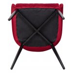 Набор 2 шт Стул обеденный DOBRIN RICHARD, черные матовые ножки, бордовый велюр (V108-85)