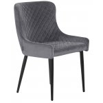 Набор 2 шт Стул обеденный DOBRIN RICHARD, черные матовые ножки, темно-серый велюр (V108-91)