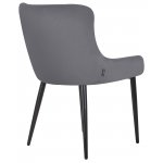 Набор 2 шт Стул обеденный DOBRIN RICHARD, черные матовые ножки, темно-серый велюр (V108-91)