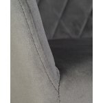 Набор 2 шт Стул обеденный DOBRIN ROBERT, черные матовые ножки, велюр V108-92 Антрацит