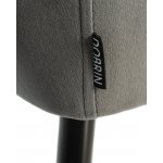 Набор 2 шт Стул обеденный DOBRIN ROBERT, черные матовые ножки, велюр V108-92 Антрацит