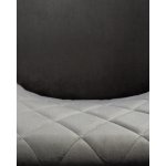 Набор 2 шт Стул обеденный DOBRIN ROBERT, черные матовые ножки, велюр V108-92 Антрацит