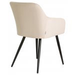 Набор 2 шт Стул обеденный DOBRIN ROBERT, черные матовые ножки, велюр V108-98 Бежевый