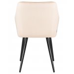 Набор 2 шт Стул обеденный DOBRIN ROBERT, черные матовые ножки, велюр V108-98 Бежевый