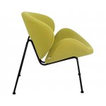 Набор 2 шт Кресло дизайнерское DOBRIN EMILY, светло-зеленая ткань AF3, черное основание