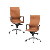 Набор 2 шт Офисное кресло для руководителей DOBRIN CLARK, светло-коричневый №321