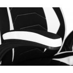 Кресло игровое DOBRIN RICK, черно-белая ткань