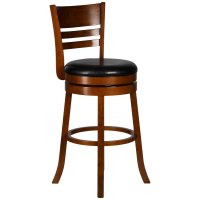 Вращающийся полубарный стул DOBRIN WILLIAM COUNTER, шоколад, черный
