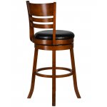 Вращающийся полубарный стул DOBRIN WILLIAM COUNTER, шоколад, черный