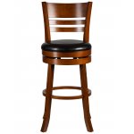 Вращающийся полубарный стул DOBRIN WILLIAM COUNTER, шоколад, черный