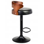 Набор 2 шт Стул барный DOBRIN FRED BLACK, коричневое дерево, чёрный Набор 2 шт Стул барный DOBRIN FRED BLACK, коричневое дерево, чёрный