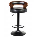 Набор 2 шт Стул барный DOBRIN FRED BLACK, коричневое дерево, чёрный Набор 2 шт Стул барный DOBRIN FRED BLACK, коричневое дерево, чёрный