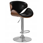 Набор 2 шт Стул барный DOBRIN KARTER, коричневое дерево, чёрный Набор 2 шт Стул барный DOBRIN KARTER, коричневое дерево, чёрный