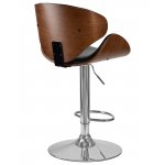 Набор 2 шт Стул барный DOBRIN KARTER, коричневое дерево, чёрный Набор 2 шт Стул барный DOBRIN KARTER, коричневое дерево, чёрный