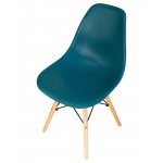 Набор 4 шт Стул обеденный DOBRIN DSW, ножки светлый бук, цвет морской волны (G-05)