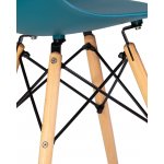 Набор 4 шт Стул обеденный DOBRIN DSW, ножки светлый бук, цвет морской волны (G-05)