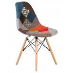 Набор 4 шт Стул обеденный DOBRIN DSW, ножки светлый бук, цвет мозаика