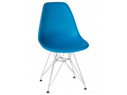 Стул обеденный DOBRIN DSR, ножки хром, цвет голубой (BE-02)