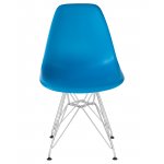 Стул обеденный DOBRIN DSR, ножки хром, цвет голубой (BE-02)