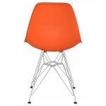 Стул обеденный DOBRIN DSR, ножки хром, цвет оранжевый (O-02)