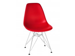 Стул обеденный DOBRIN DSR, ножки хром, цвет красный (R-02)