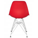 Стул обеденный DOBRIN DSR, ножки хром, цвет красный (R-02)