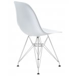 Стул обеденный DOBRIN DSR, ножки хром, цвет белый (W-02)