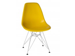 Стул обеденный DOBRIN DSR, ножки хром, цвет желтый (Y-01)