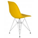 Стул обеденный DOBRIN DSR, ножки хром, цвет желтый (Y-01)